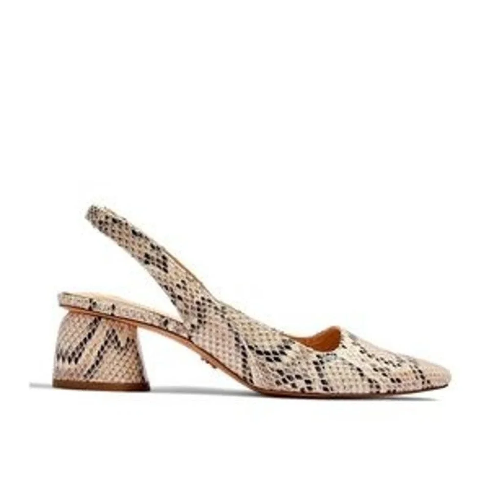 Top Shop Justify Snake Skin Sling back Pump NWOB